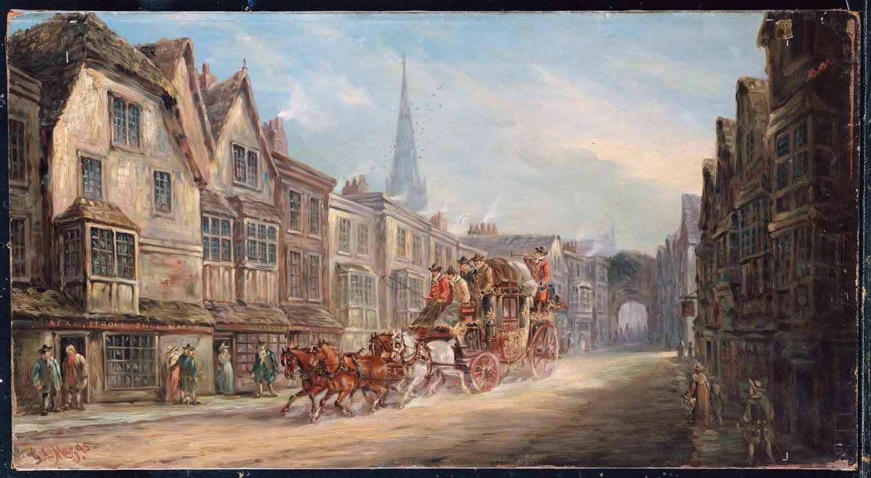 The London to Exeter Royal Mail Passing through Salisbury, 1895 by J.C. Maggs