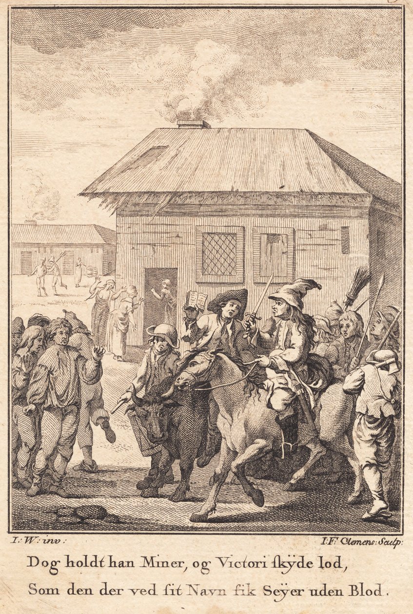 The Bailiff on Horseback, Leading the Anholt Army by J.F. Clemens