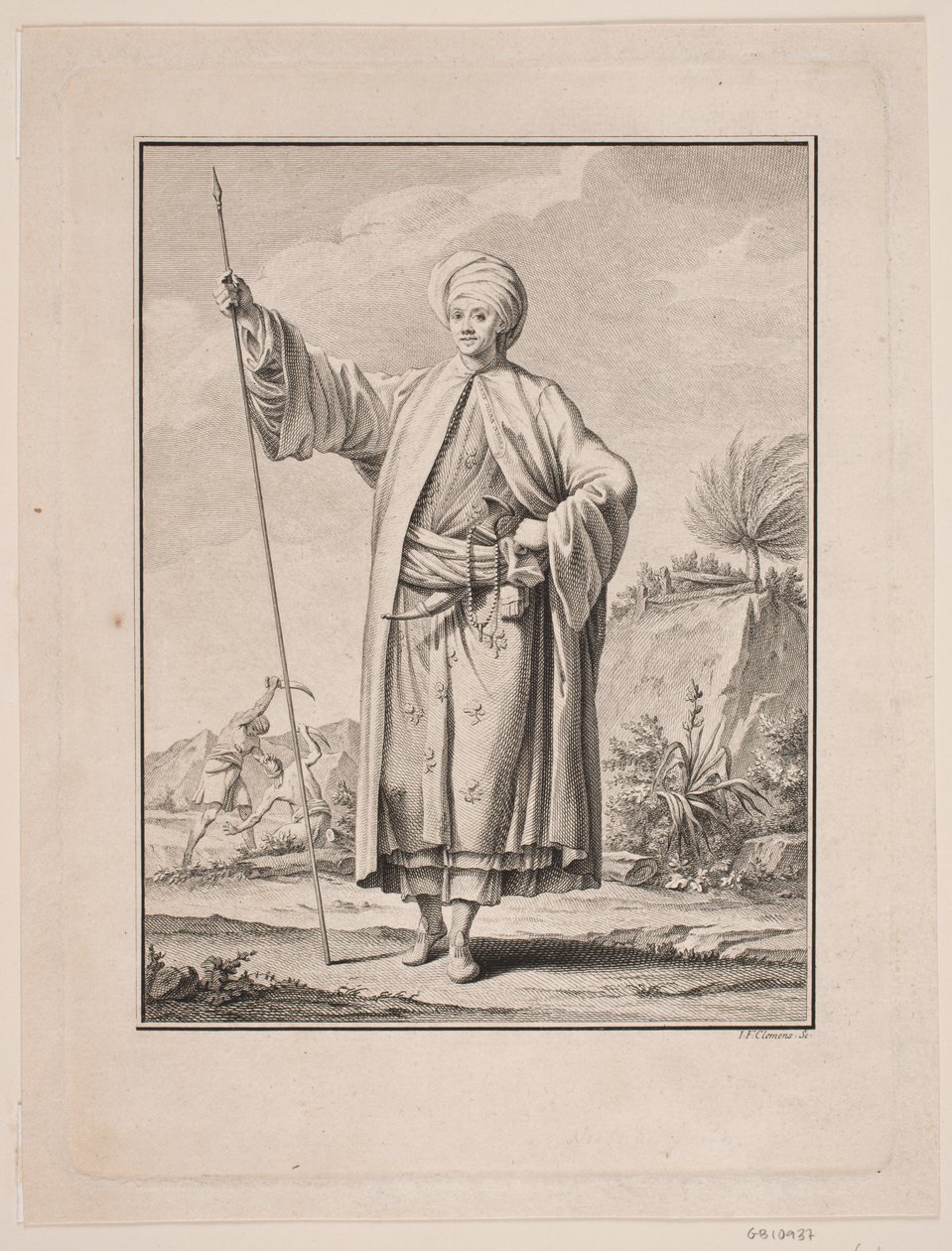 Portrait of Carsten Niebuhr in Arabic Dress by J.F. Clemens