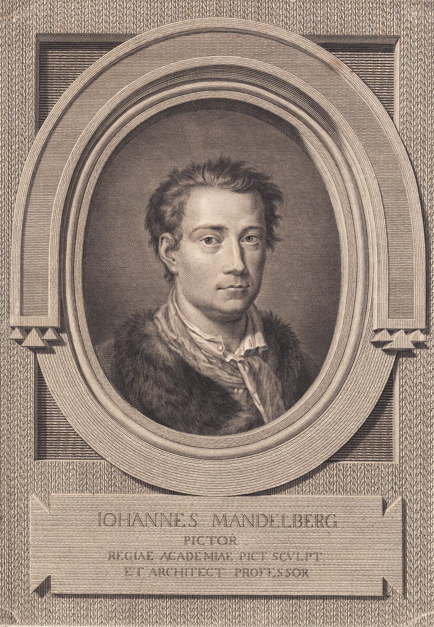 Portrait of the Painter Johan Mandelberg by J.F. Clemens