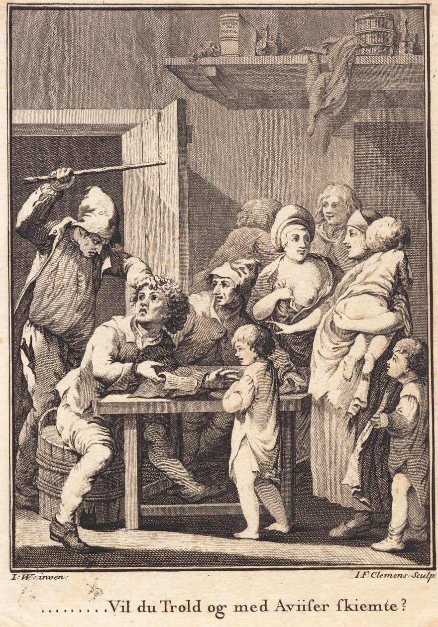 German Jochum Explains the Newspaper to the Women by J.F. Clemens