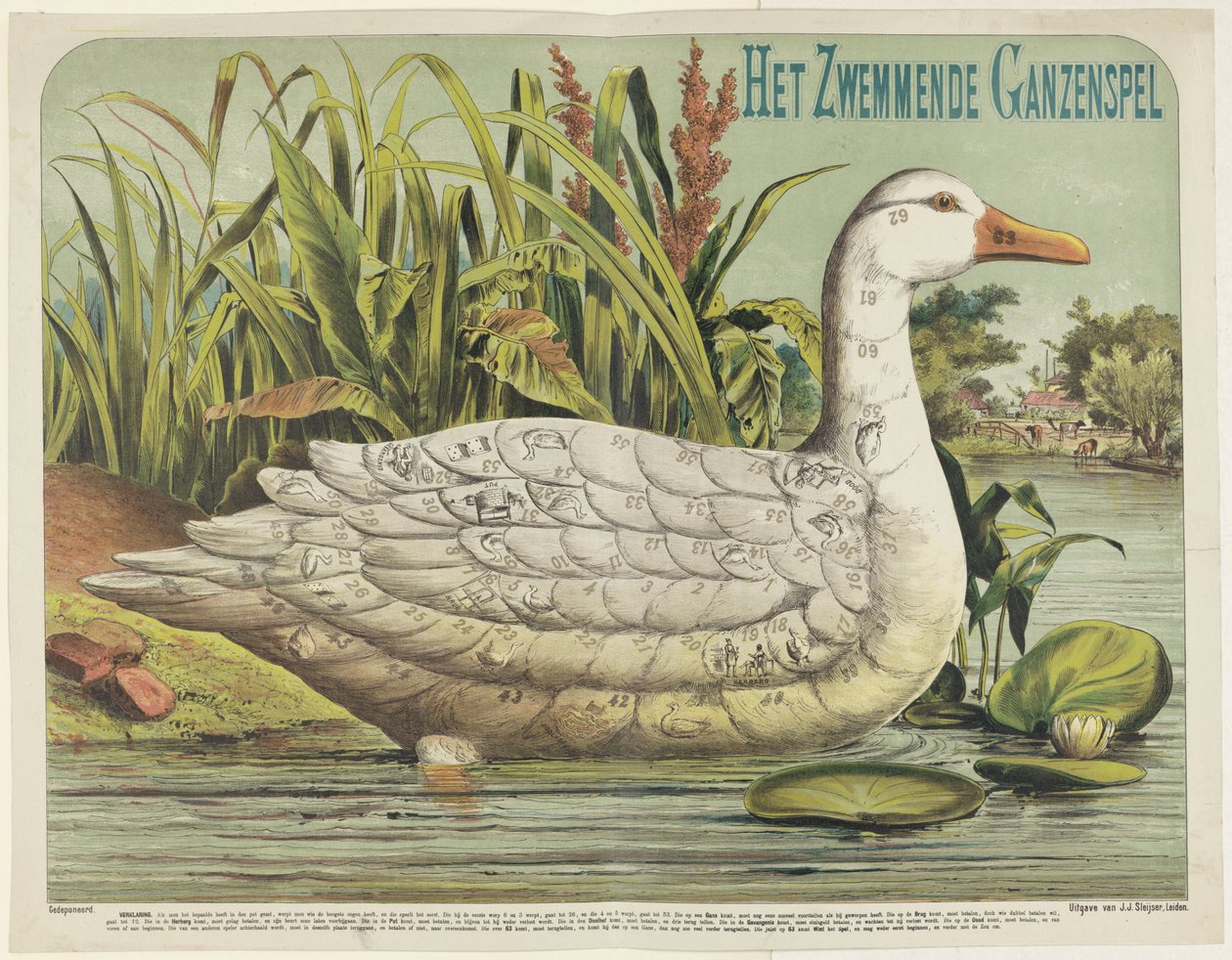 The Swimming Goose Game by J.J. Sleijser
