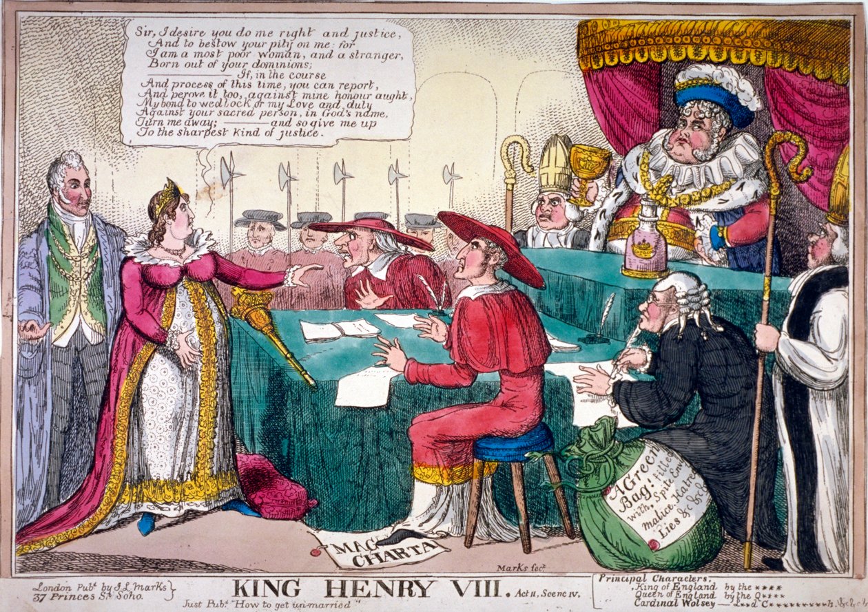King Henry VIII, Act II, Scene IV, c. 1820 by JL Marks