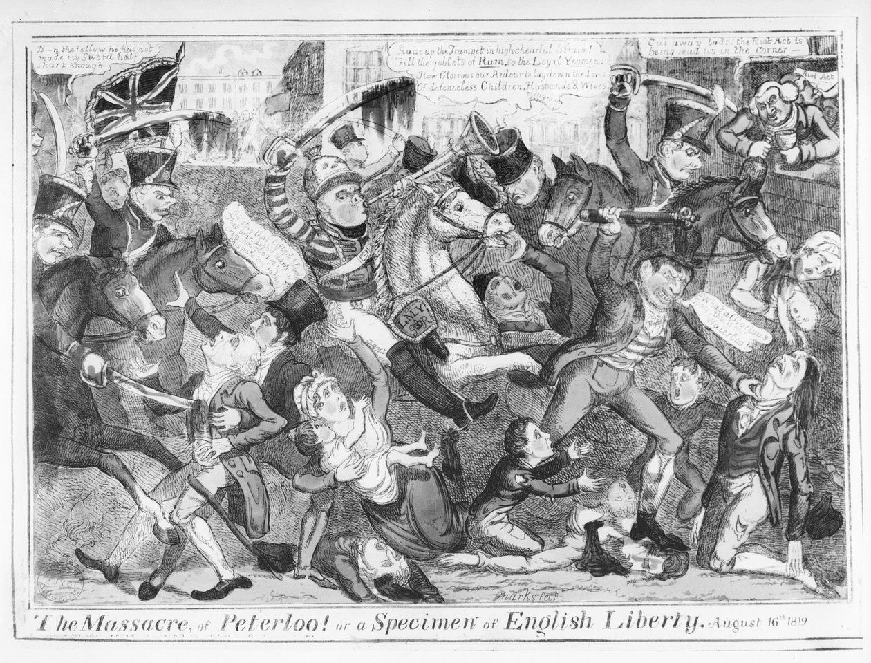 The Massacre of Peterloo! or a Specimen of English Liberty, August 16th 1819 by J.L. Marks