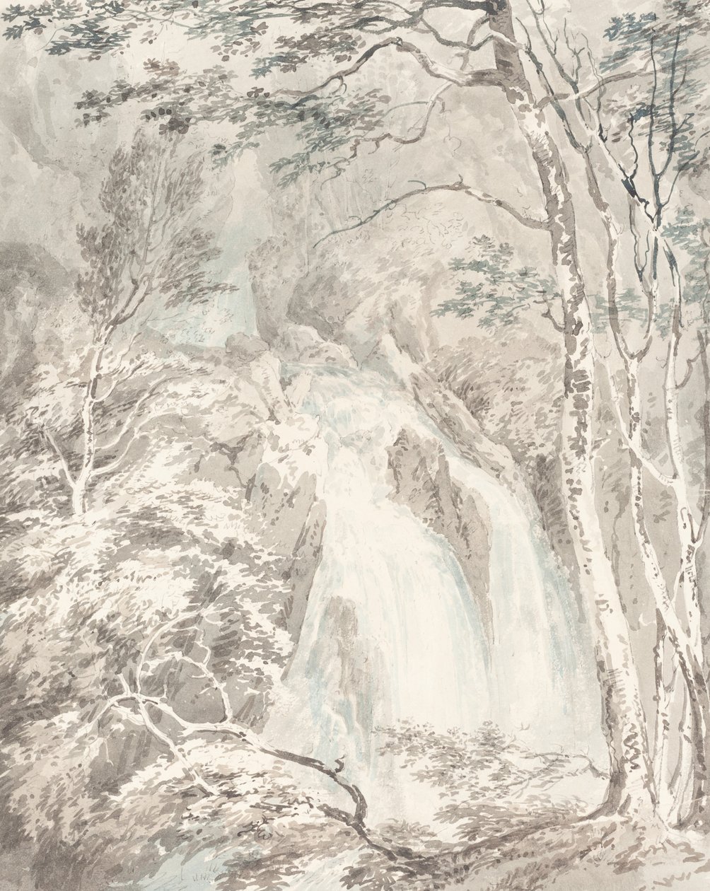 A Waterfall, 1795-1796 by Joseph Mallord William Turner