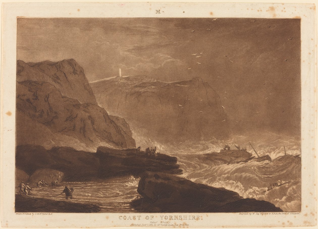 Coast of Yorkshire, published 1811 by Joseph Mallord William Turner
