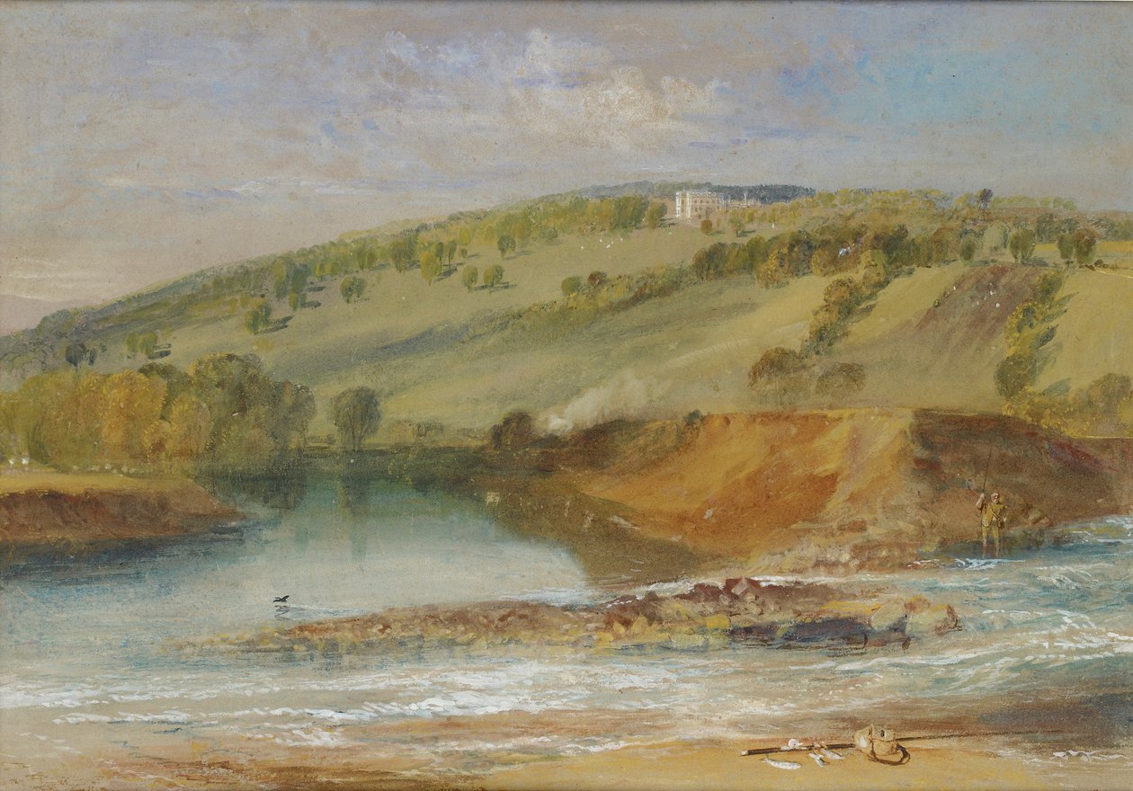 Farnley Hall, from the Junction of the Wharfe and the Washburn, 1818 by Joseph Mallord William Turner