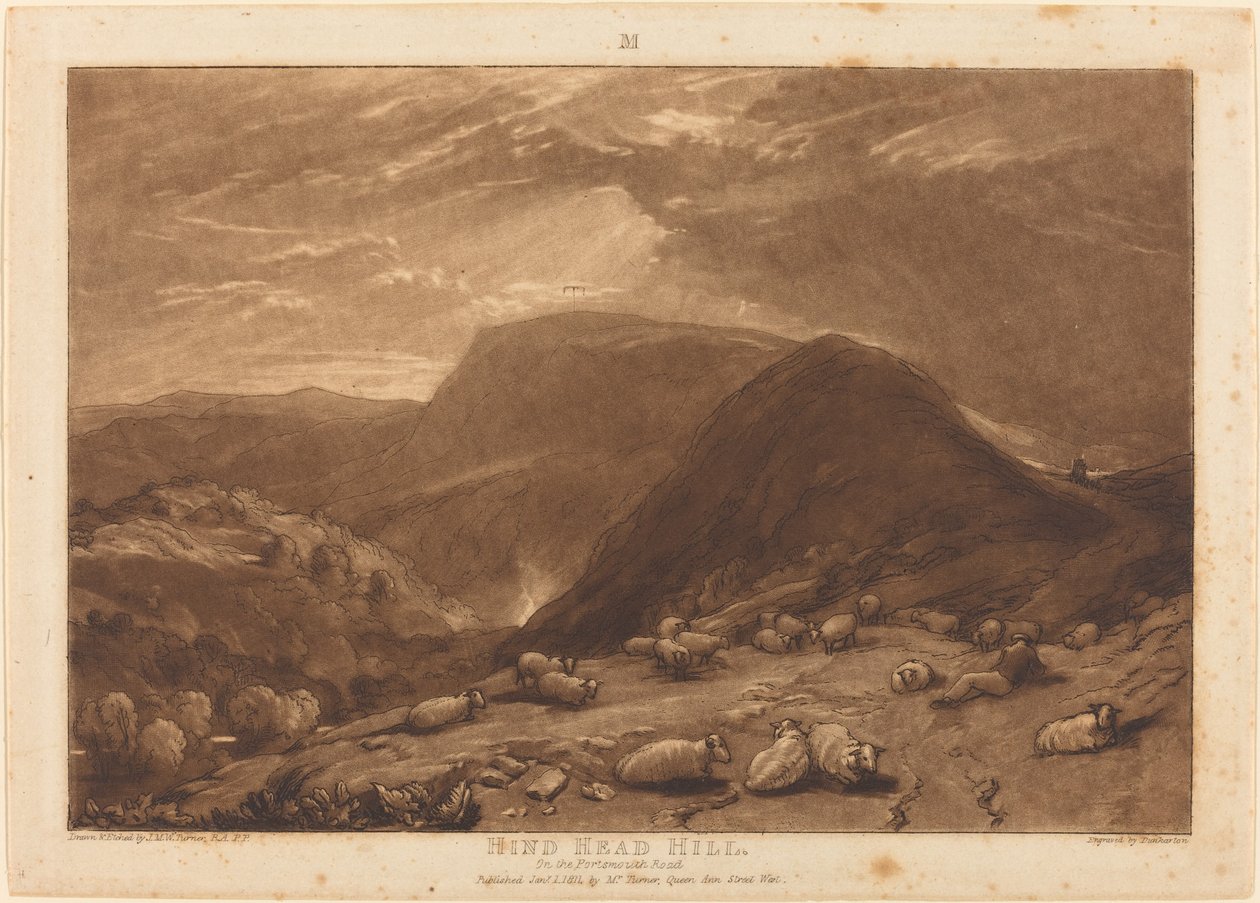Hind Head Hill, published 1811 by Joseph Mallord William Turner