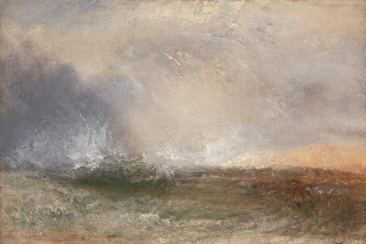 Stormy Sea Breaking on a Shore by Joseph Mallord William Turner