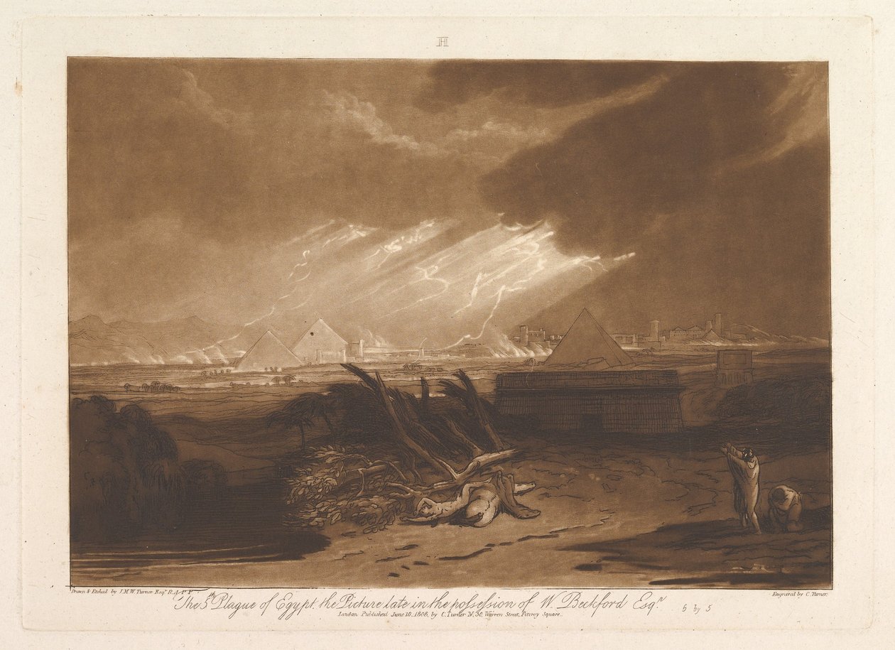 The Fifth Plague of Egypt Liber Studiorum, part III, plate 16, June 10, 1808 by Joseph Mallord William Turner