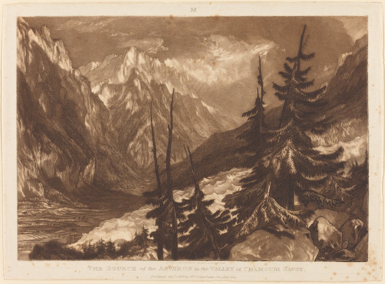 The Source of the Arveron, published 1816 by Joseph Mallord William Turner