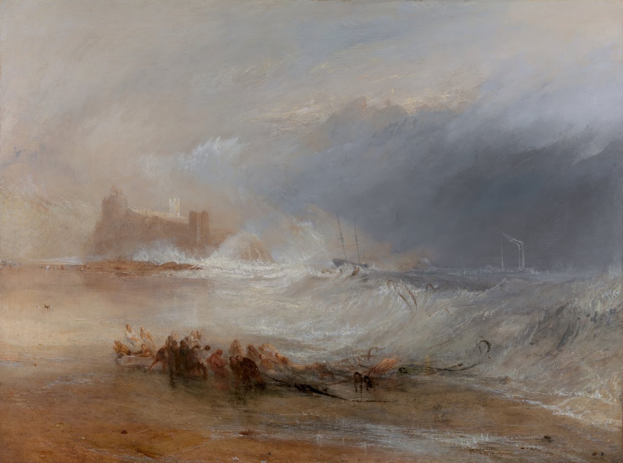 Wreckers -- Coast of Northumberland, with a Steam-Boat Assisting a Ship off Shore by Joseph Mallord William Turner