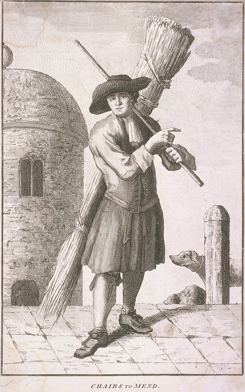 Chairs to Mend, Cries of London, c1750 by JM