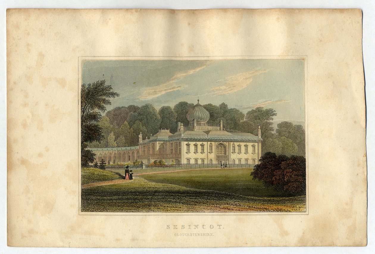 Sezincote House, Gloucester, 1823 by J.P. Neale
