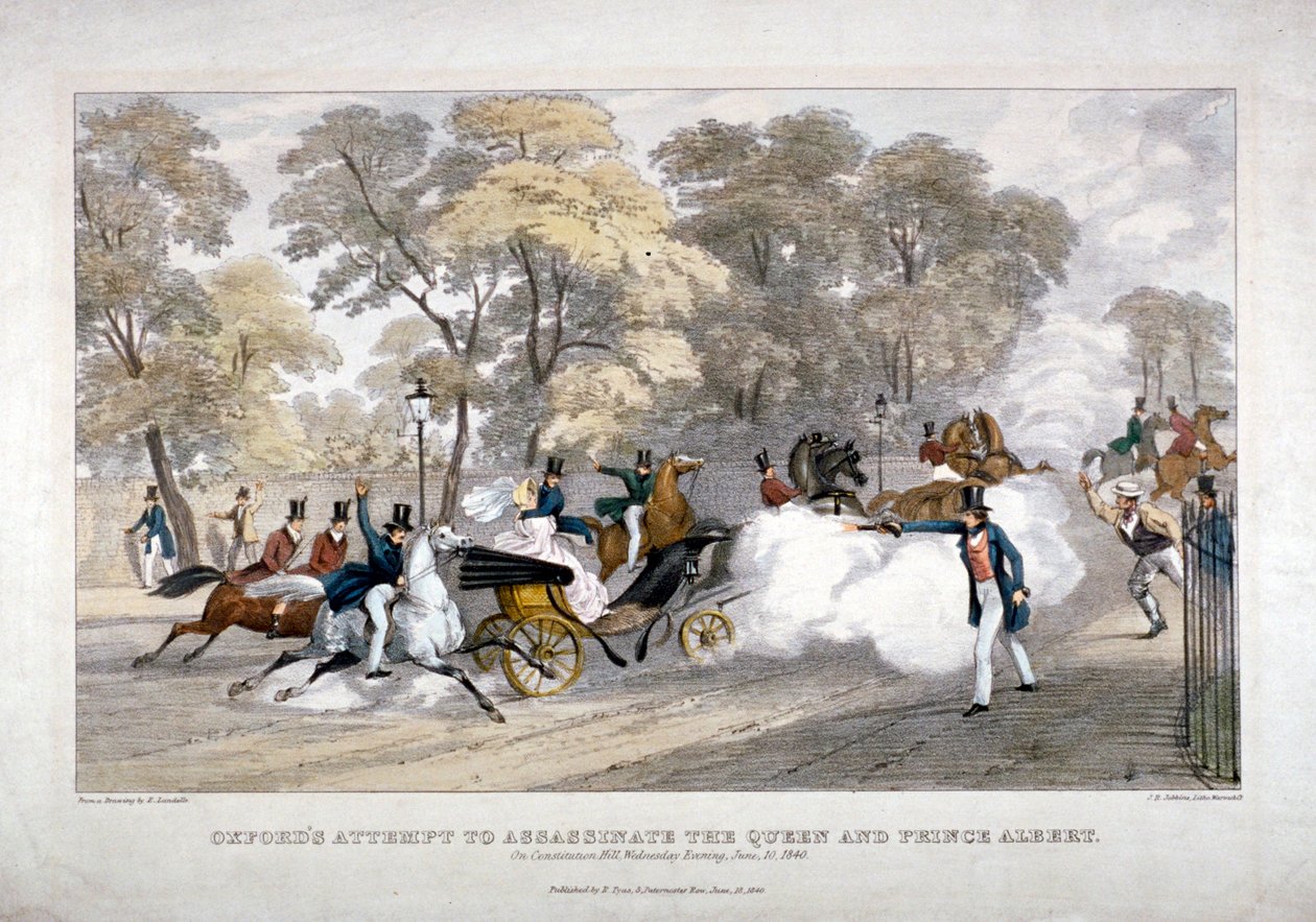 Assassination Attempt Against Queen Victoria, Constitution Hill, Westminster, London by JR Jobbins
