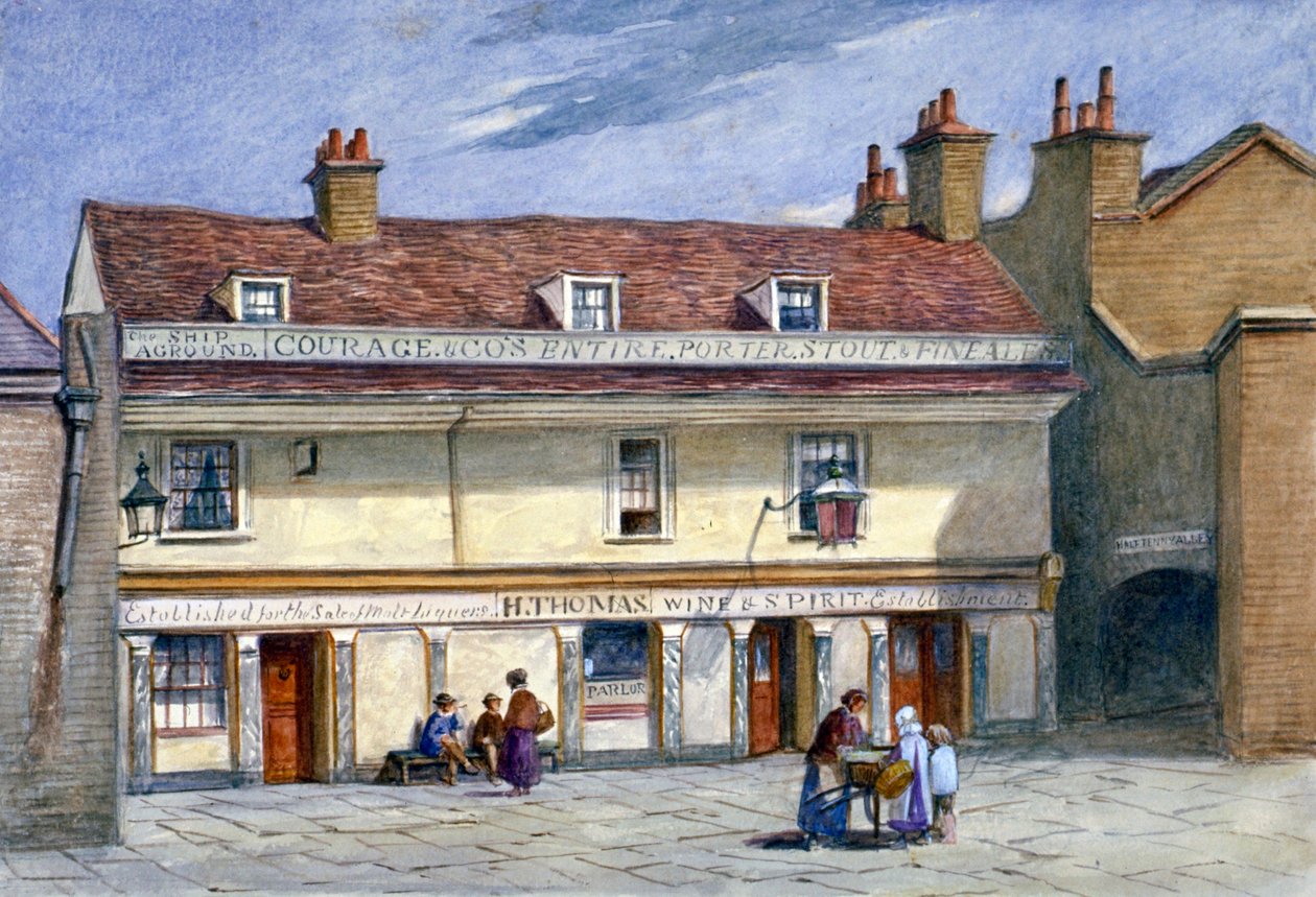 The Ship Aground Public House, Wolseley Street, Bermondsey, London, c. 1875 by JT Wilson