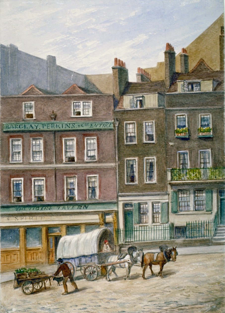 The Tiger Tavern, Tower Dock, London, 1868 by JT Wilson