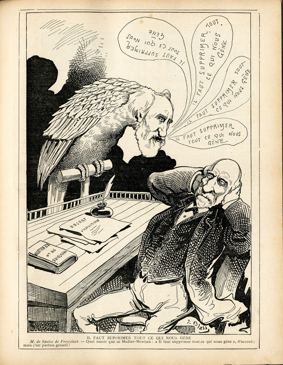 Le Triboulet, Satirical in Black and White by J. (1847 1892) Blass