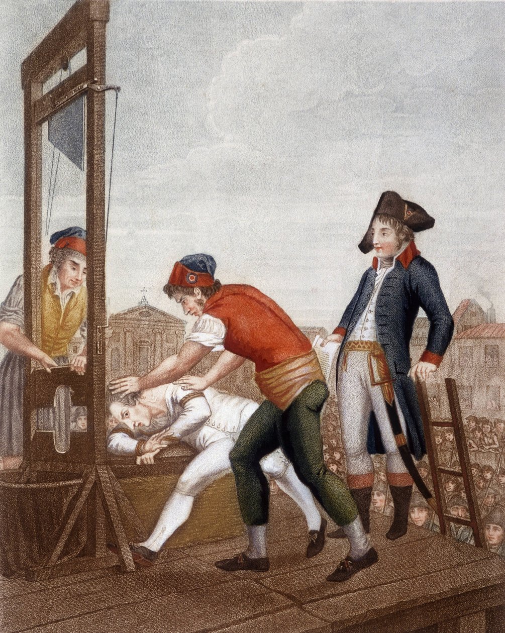 Maximilien Marie Isidore de Robespierre at the Guillotine by J. (after) Beys