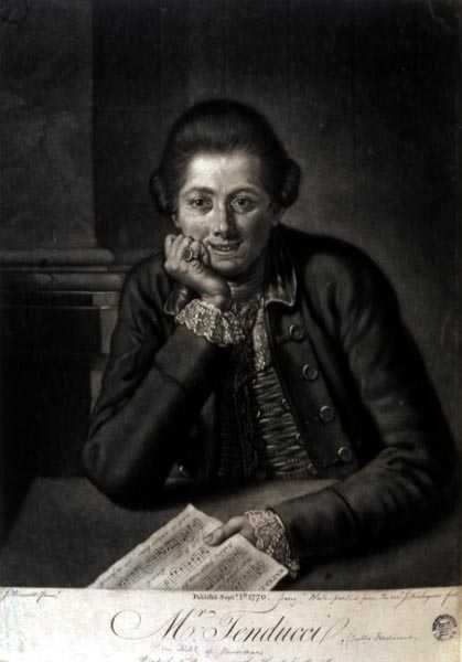 Mr Tenducci, engraved by John Finlayson (1730-76) by J. (after) Bruscett