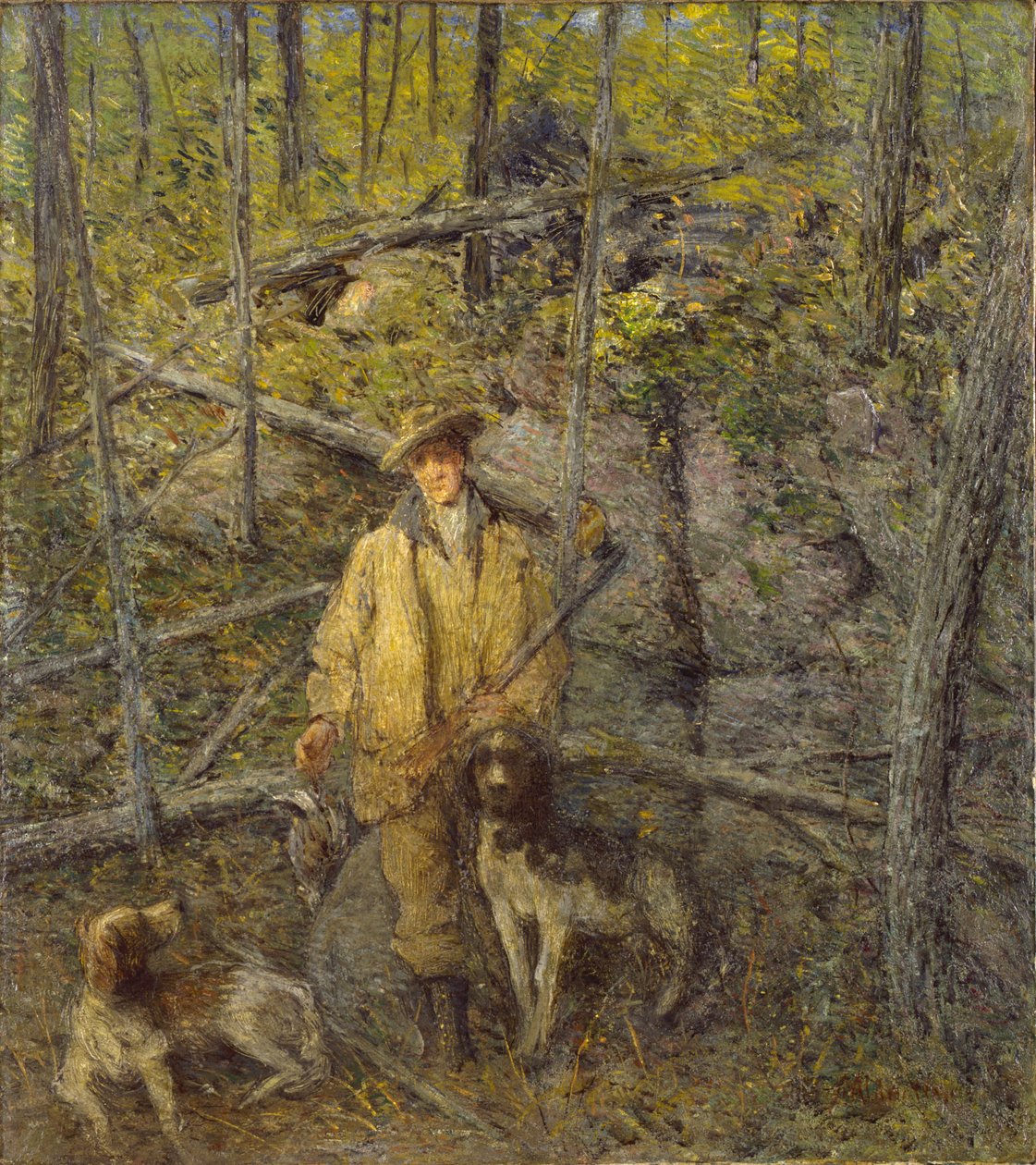 Hunter and Dogs by J. Alden Weir