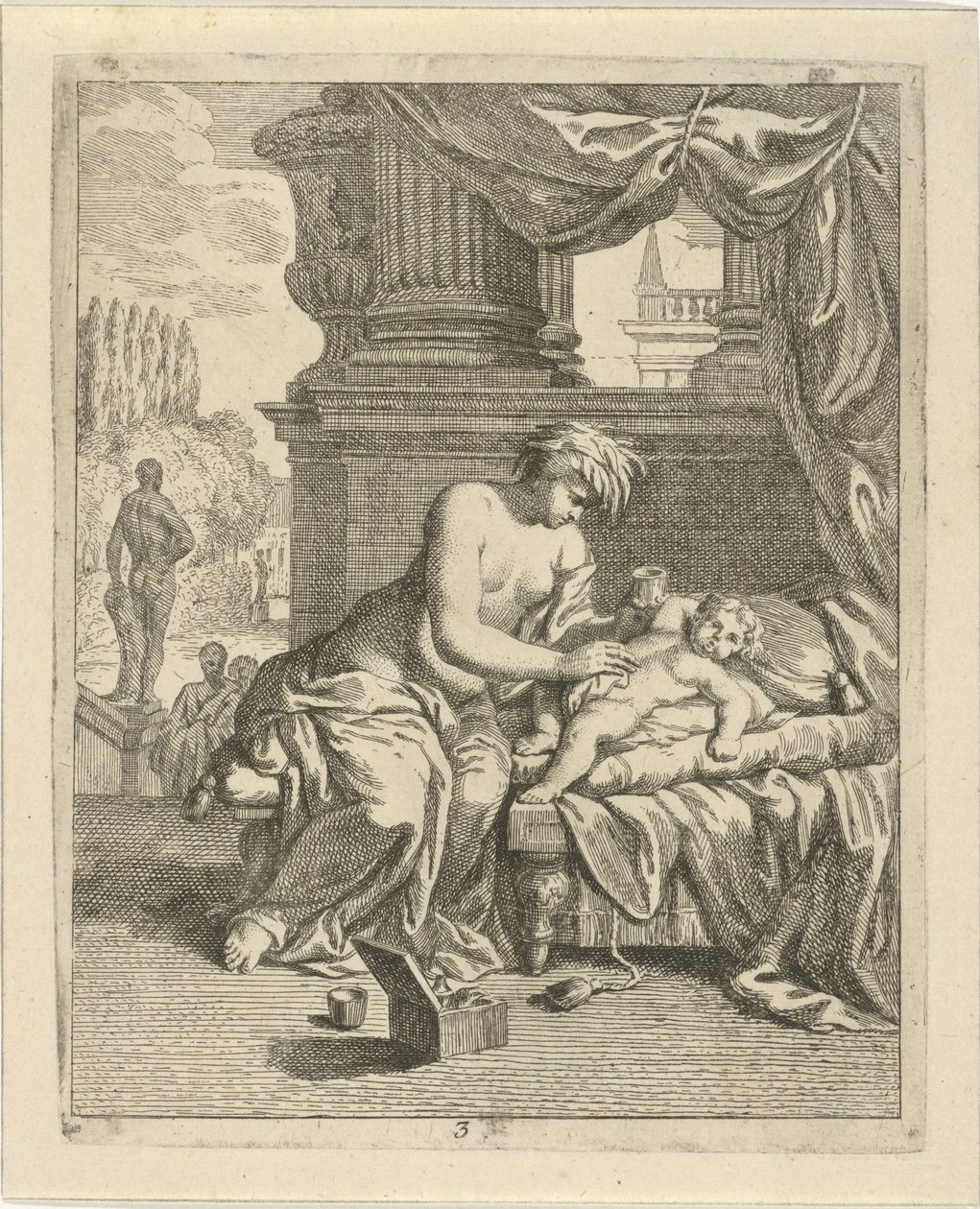 Thetis anoints Achilles with ambrosia (Scenes from the life of Achilles) by J. Alexander Janssens