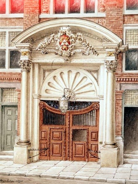 Gateway to Brewers Hall in Addle Street, City of London by J. Appleton
