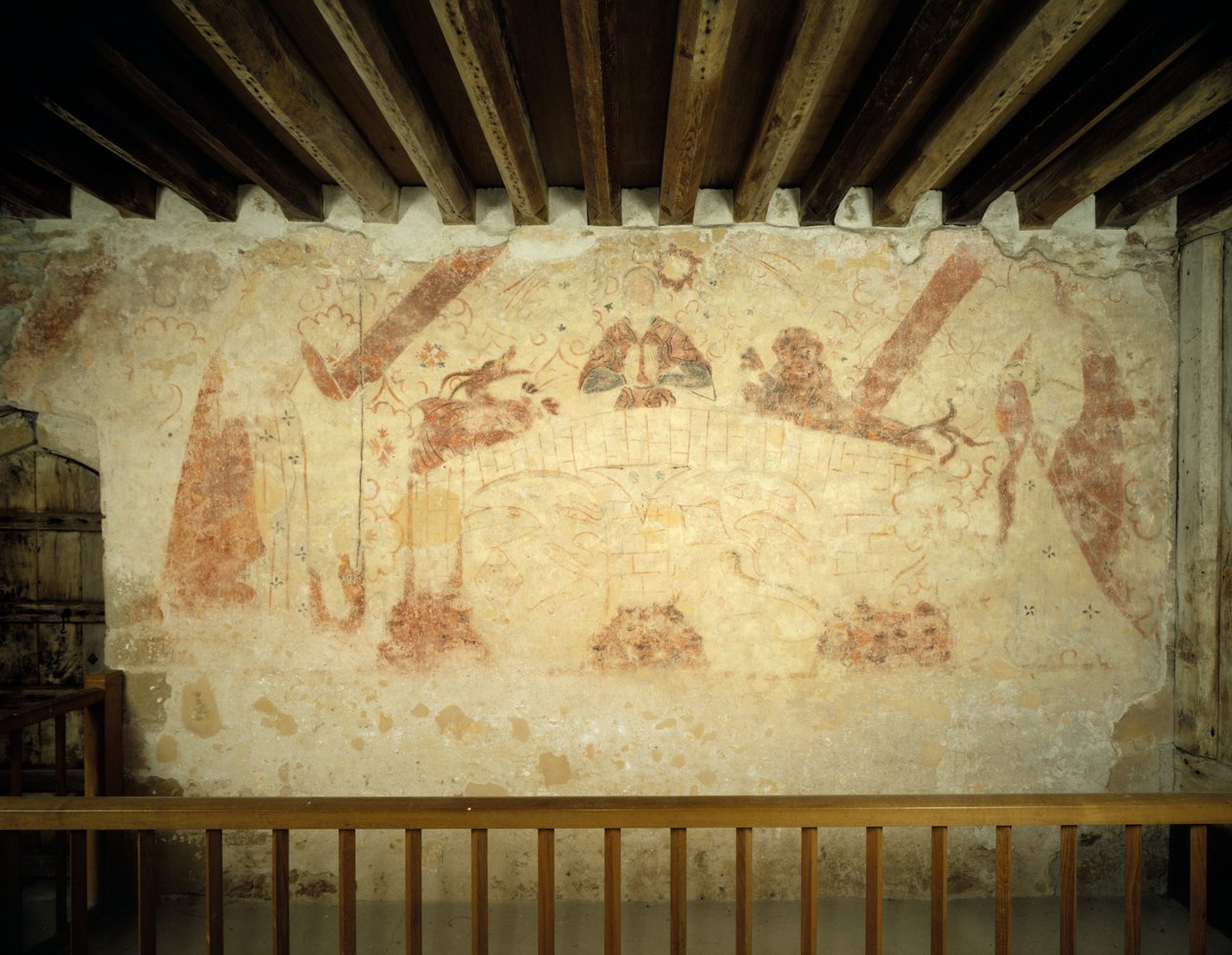 A 15th-century Mural on the East Wall of the Painted Chamber at Cleeve Abbey, Somerset, 1999 by J Bailey