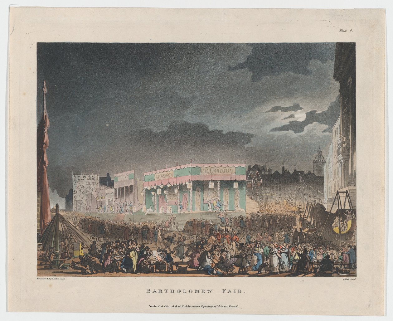 Bartholomew Fair, February 1, 1808 by J. Bluck
