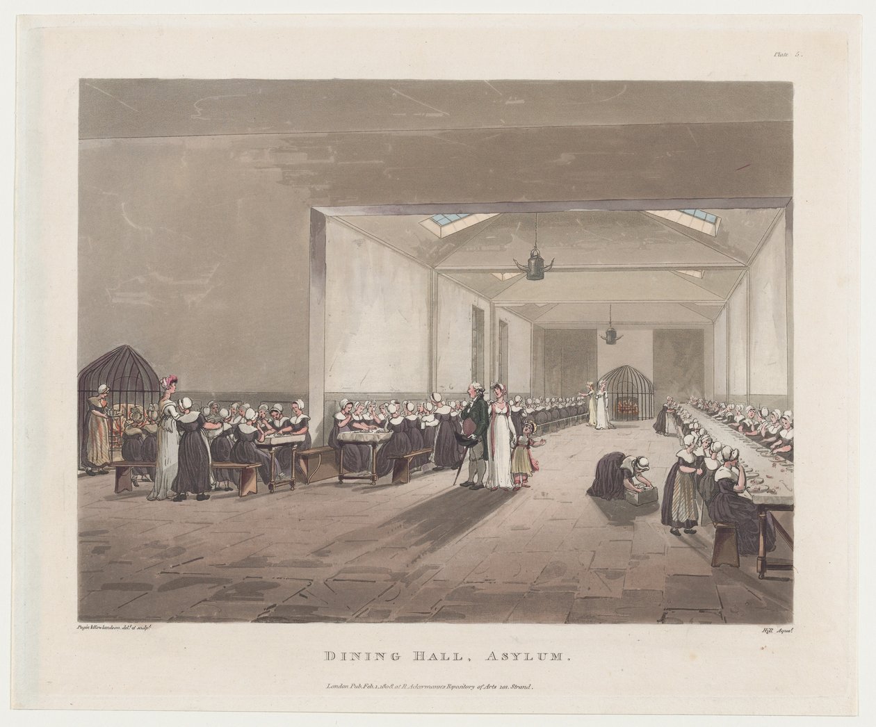 Dining Hall, Asylum, February 1, 1808 by J. Bluck