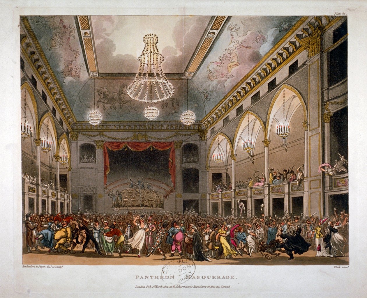 The Pantheon, Oxford Street, Westminster, 1809 by J Bluck