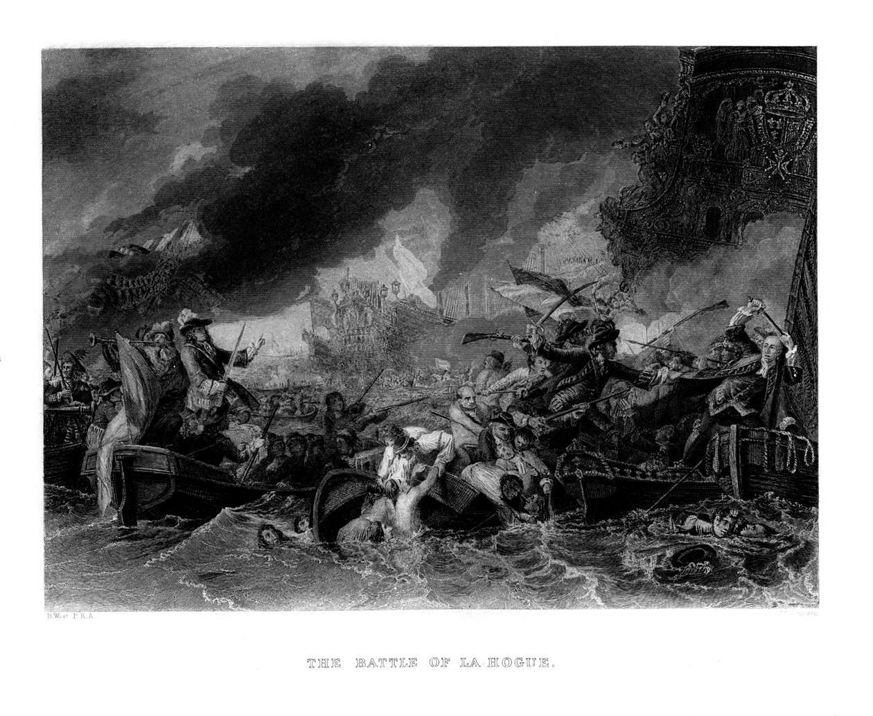 The Battle of La Hogue, 1692, 1860 by J. C. Armytage