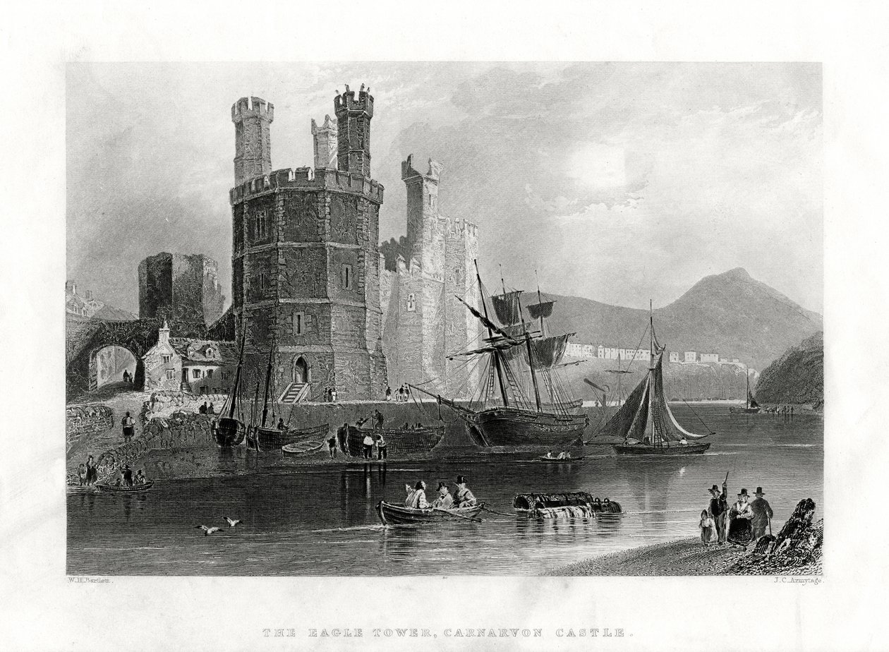 The Eagle Tower, Carnarvon Castle, Caernarfon, North Wales by J. C. Armytage
