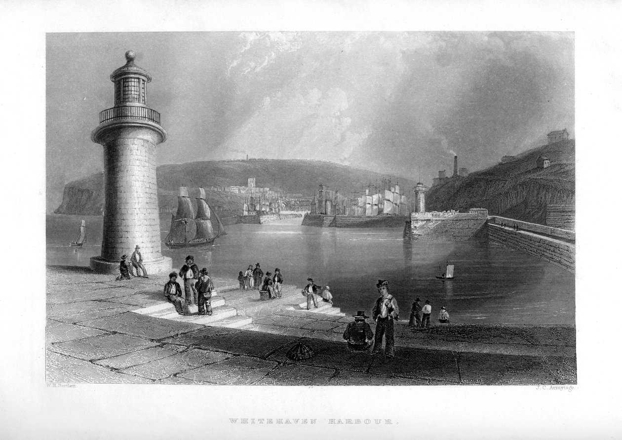 Whitehaven Harbour, Cumbria, 1886 by J. C. Armytage