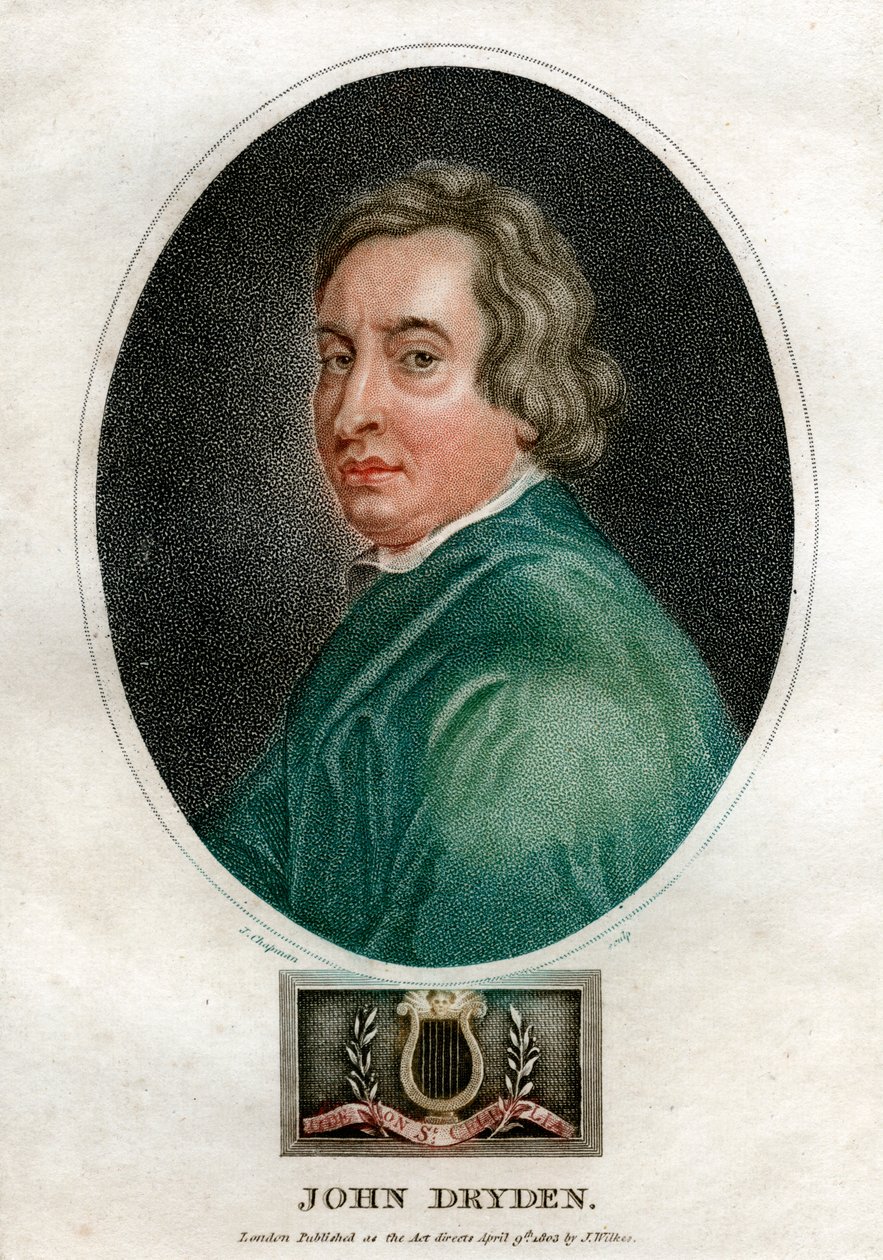John Dryden, 17th Century English Dramatist and Poet Laureate by J. Chapman