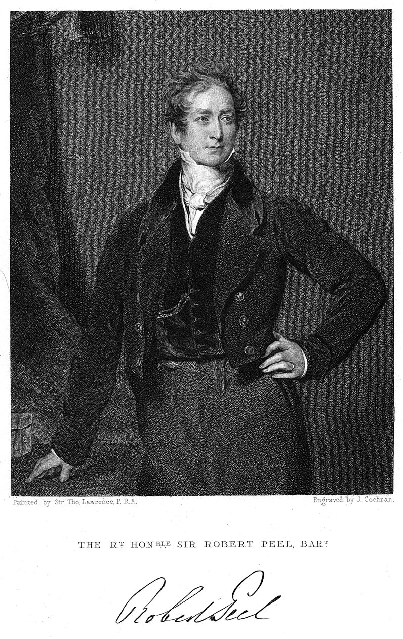 Robert Peel, 19th century British statesman by J. Cochran