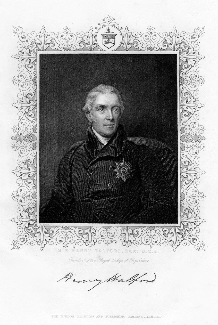 Sir Henry Halford, British Physician, 19th Century by J. Cochran