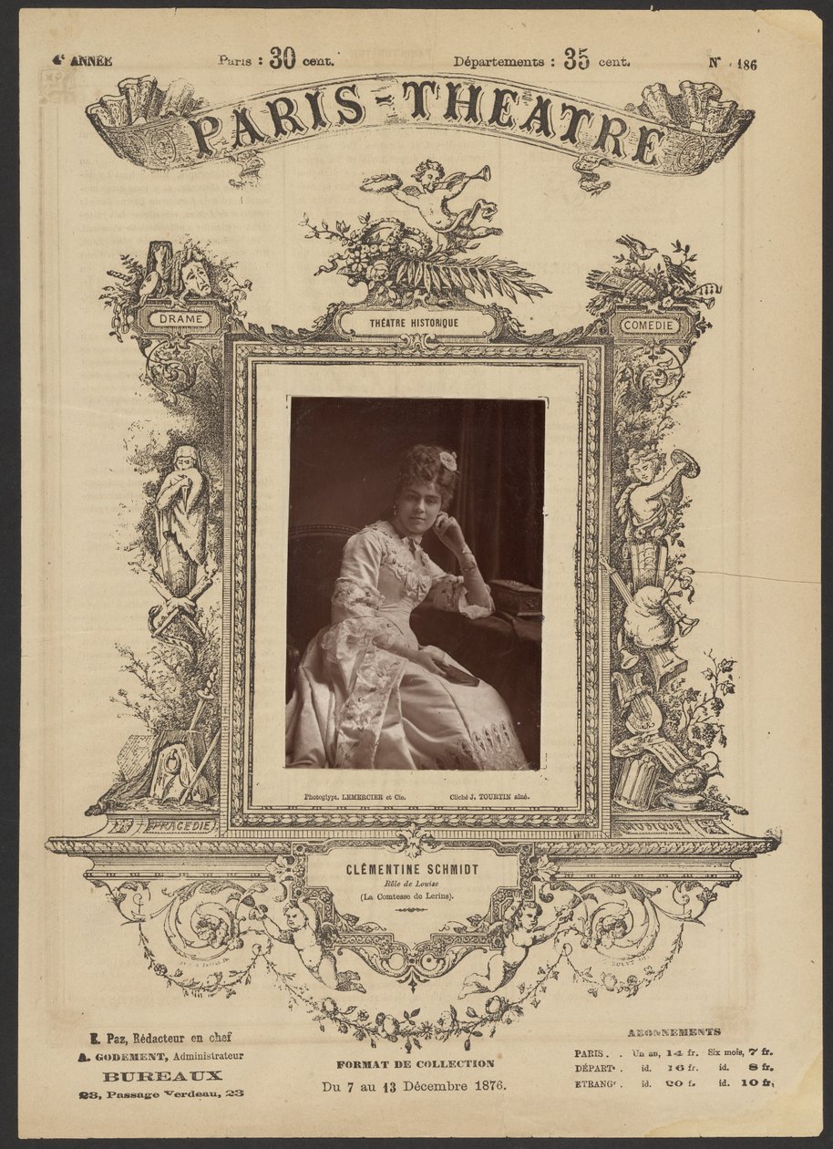 Paris Theatre: Clementine Schmidt by J. Émile Tourtin