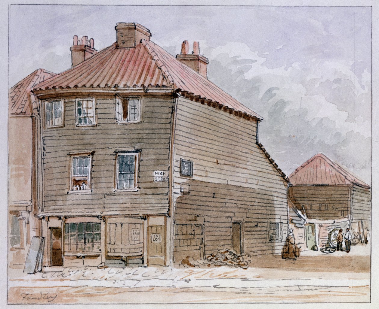 View of an Old House in High Street, Lambeth by J. Findley