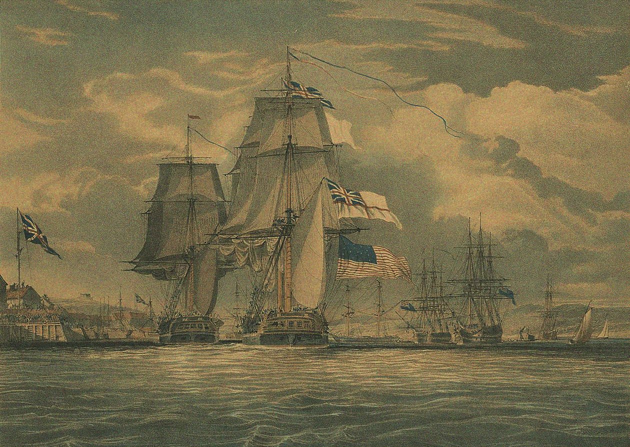 HMS Shannon captures USS Chesapeake, 1 June 1813 by J. G. C. Schetly