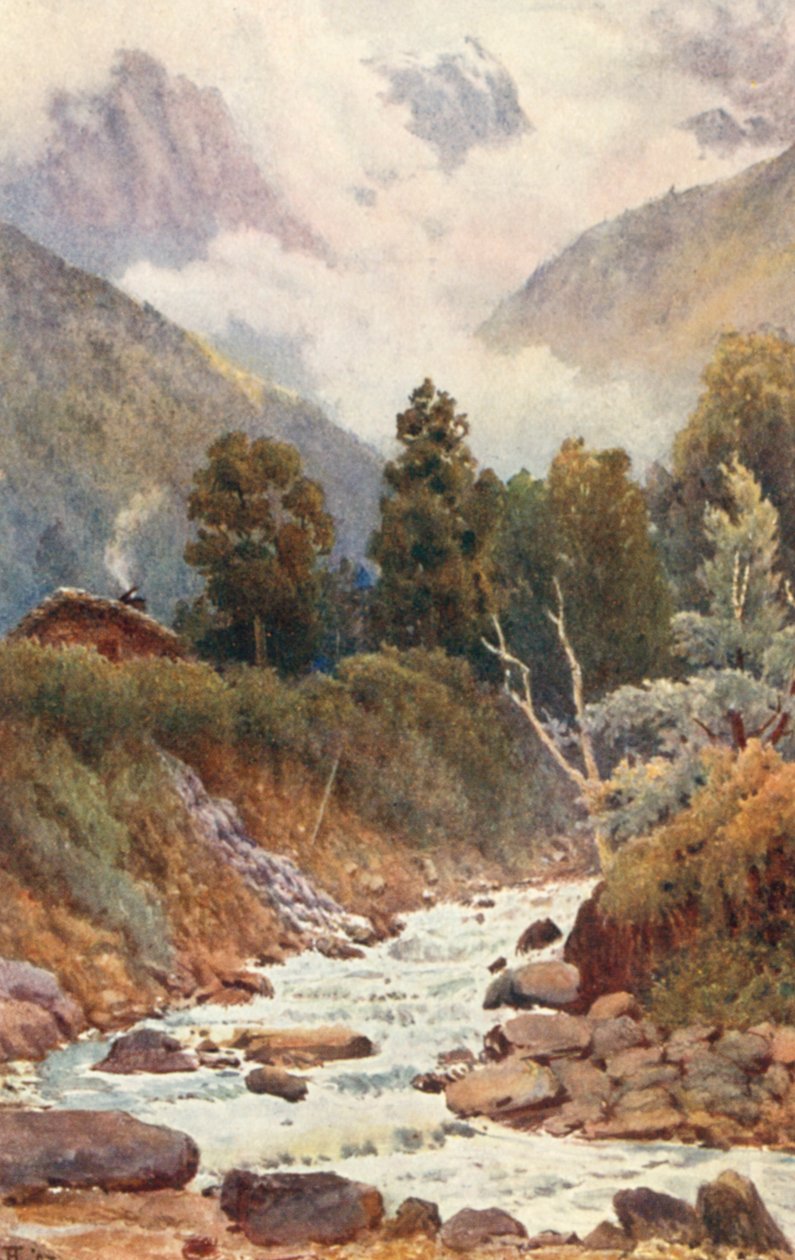 The River Morges at St Gingolph, JHL by J. Hardwicke Lewis
