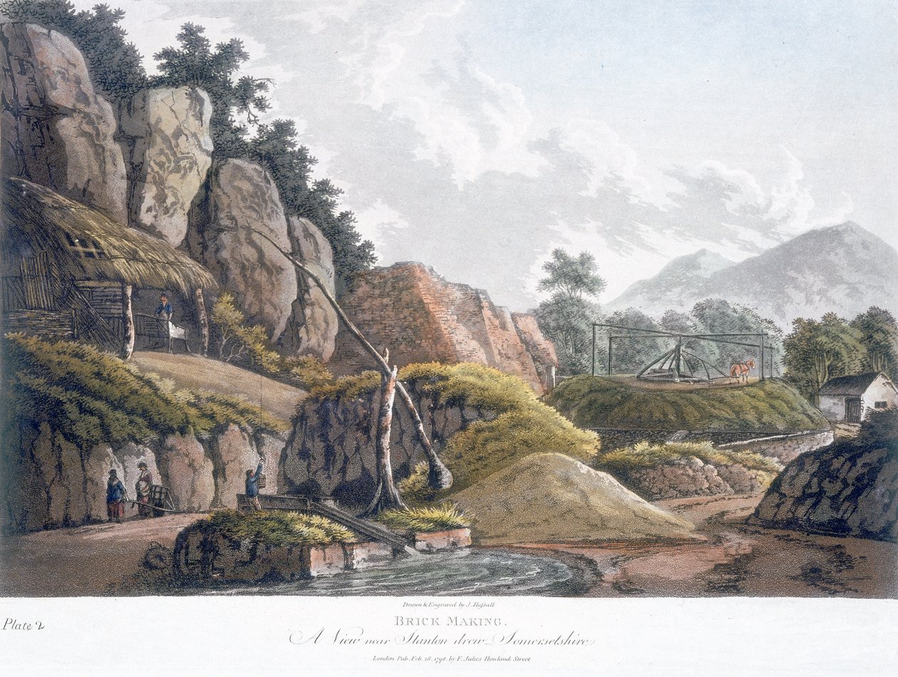 Brick Making near Stanton Drew, Somerset, 28th February 1798 by J. Hassall