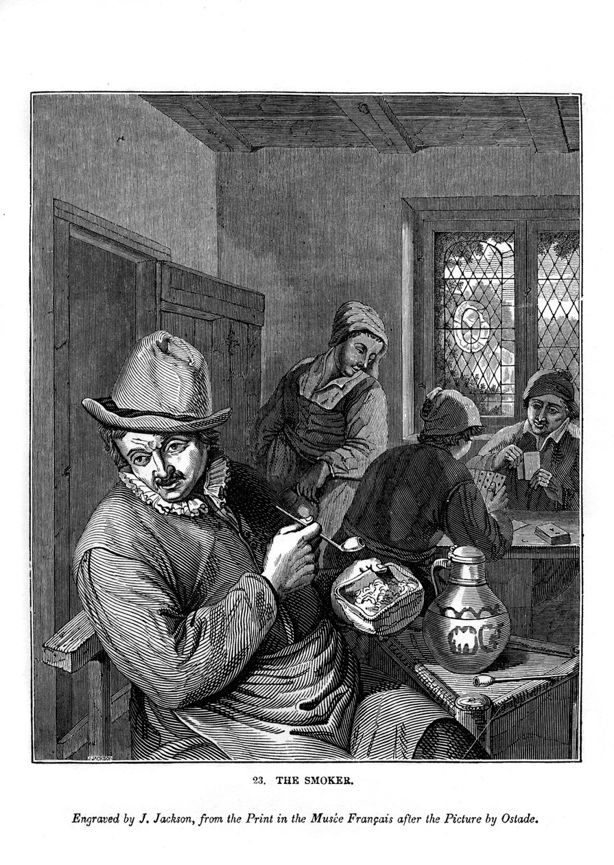 The Smoker, c1630-1680, 1843 by J. Jackson