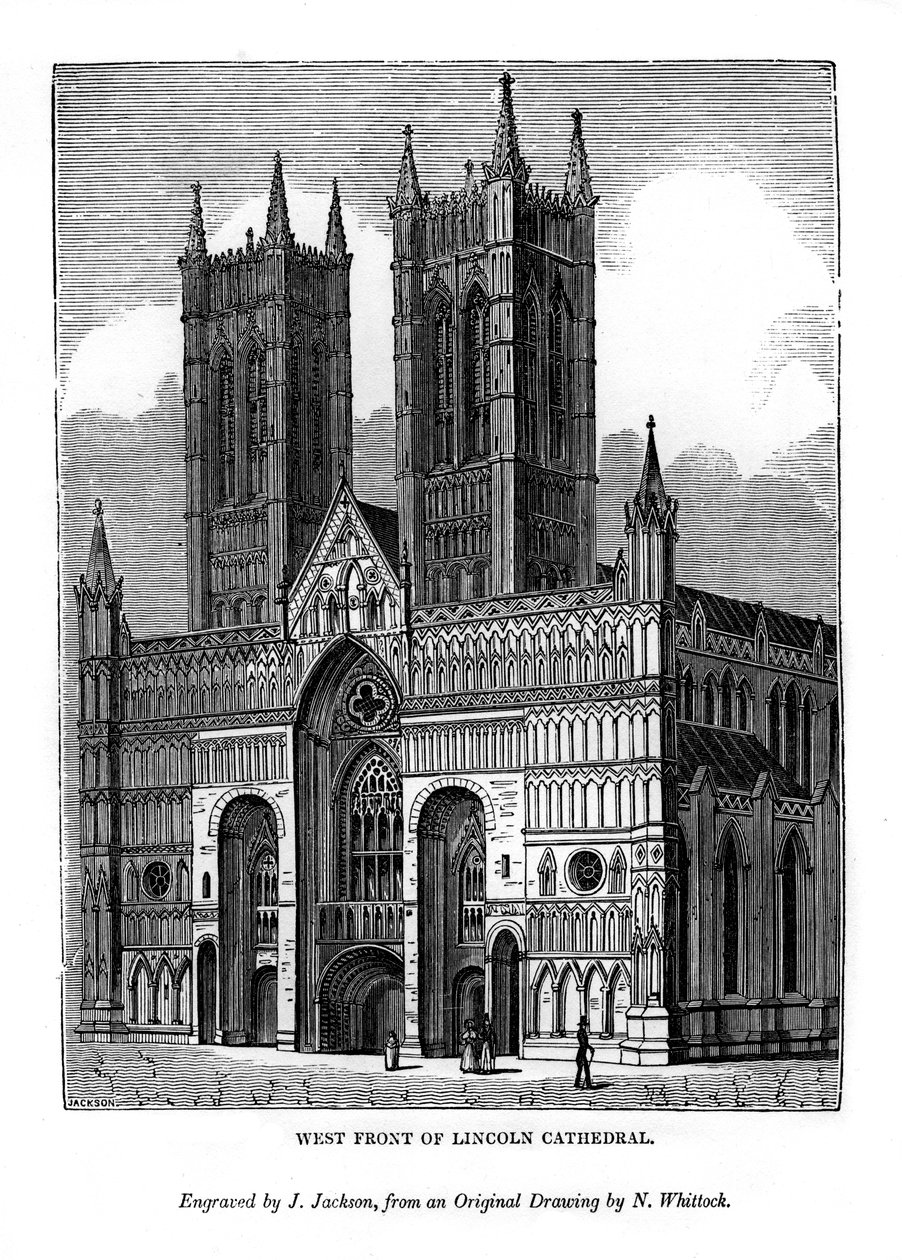 West Front of Lincoln Cathedral by J. Jackson