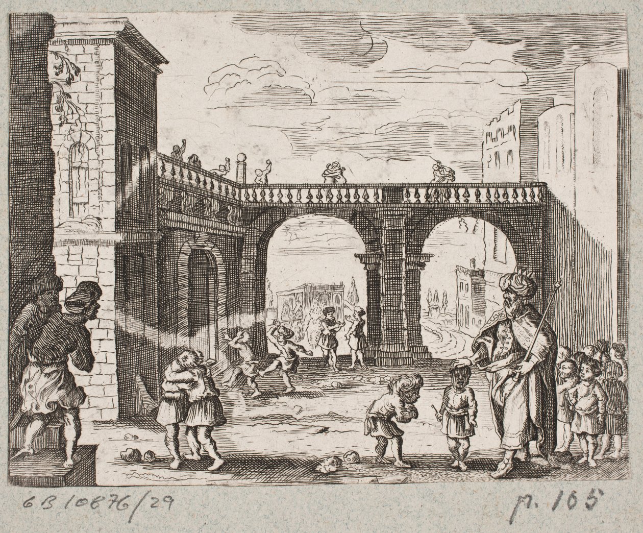 Illustration to Adam Olearius, “Persianischer Rosenthal von einem Sinnreichen Poeten Schich Saadi,” Schleswig 1660 by J. Muller