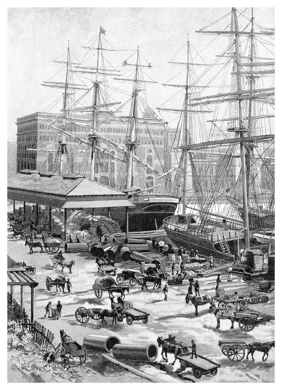 Shipping, Circular Quay, Sydney, New South Wales, Australia by J. R. Ashton