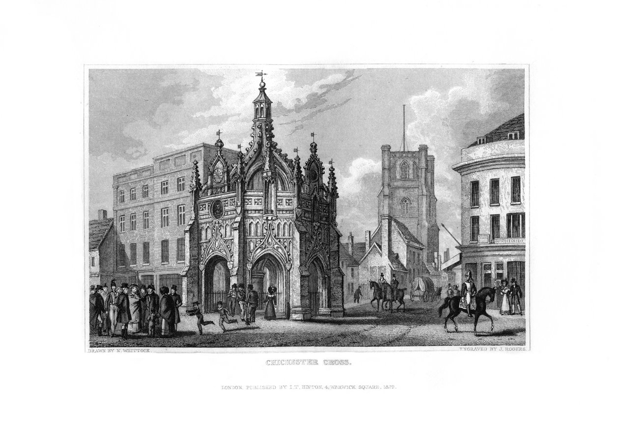 Chichester Cross, Chichester, West Sussex, 1829 by J. Rogers