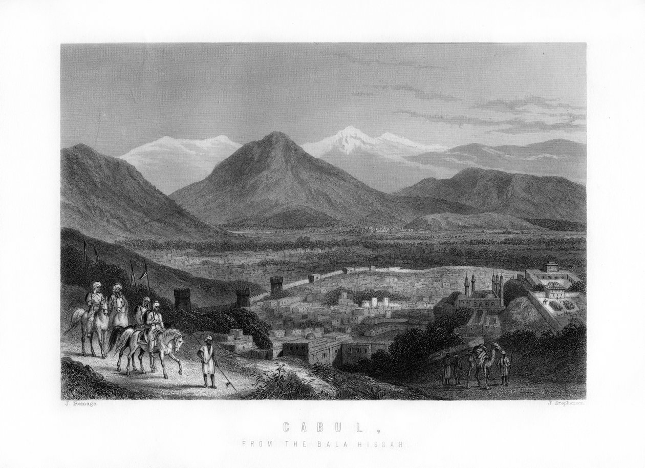 Kabul from the Bala Hissar, Afghanistan by J. Stephenson