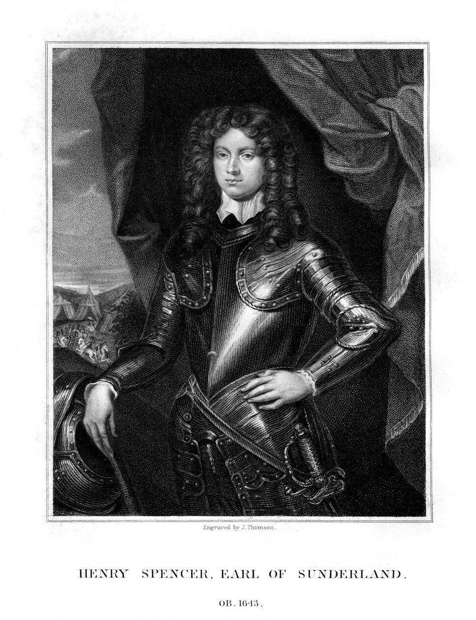 Henry Spencer, 1st Earl of Sunderland, English Soldier by J. Thomson