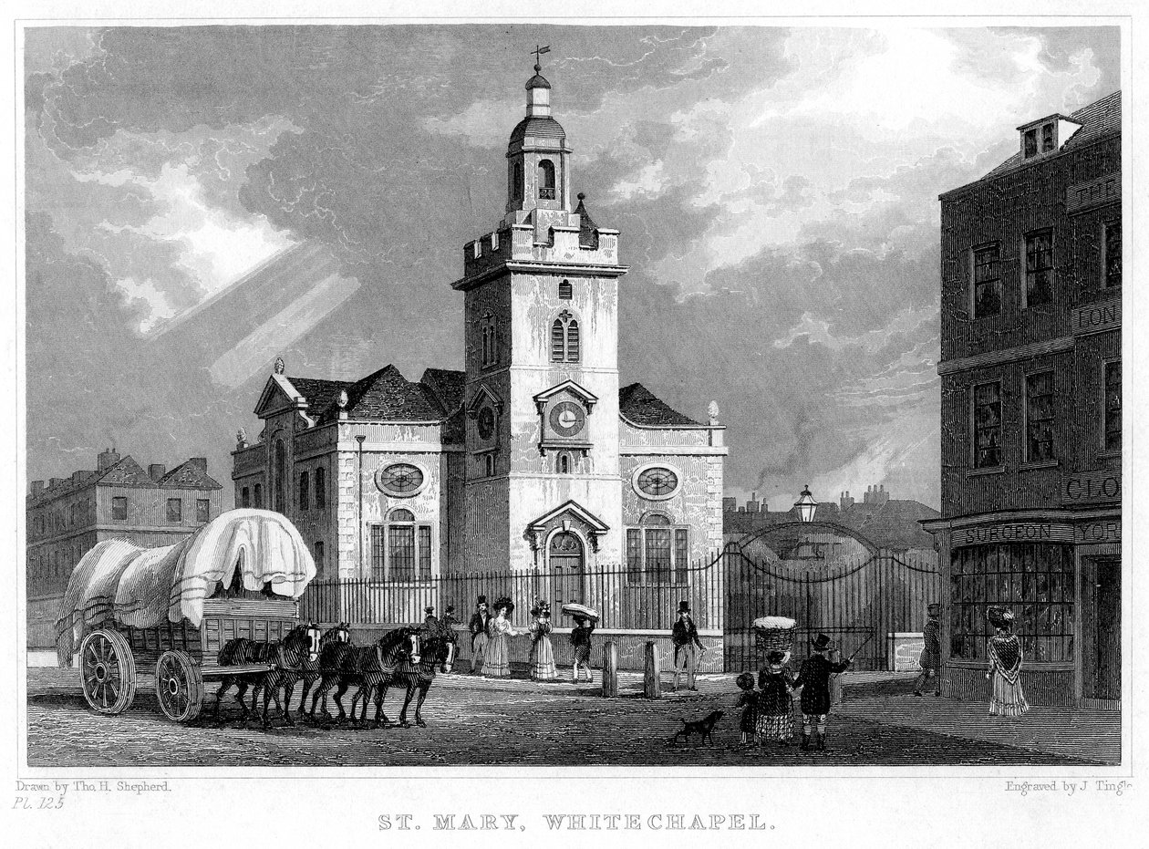 Church of St Mary, Whitechapel, London, 1831 by J. Tingle